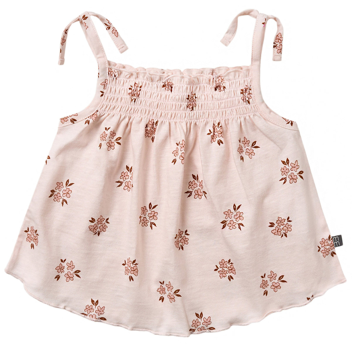 Infant & Toddler Girls Light Rose Floral Smocked Sleeveless Top