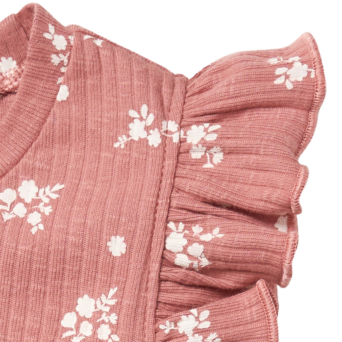 Infant & Toddler Girls Medium Rose Floral Ruffle Sleeveless Top, view 5