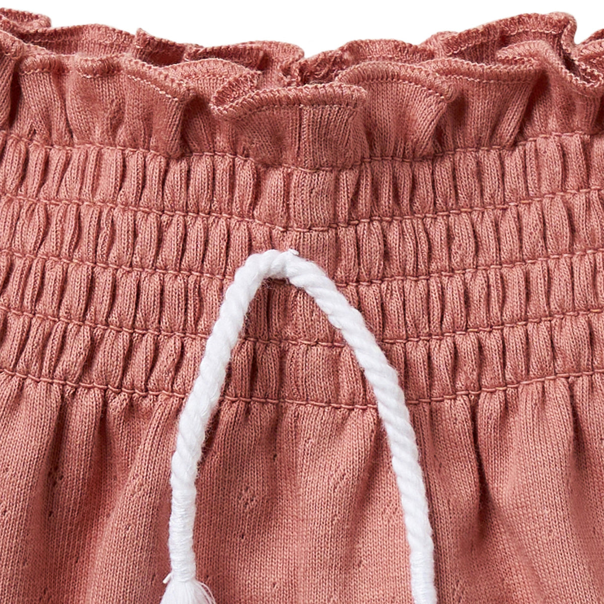Infant & Toddler Girls Medium Rose Smocked Wide Leg Shorts, view 3