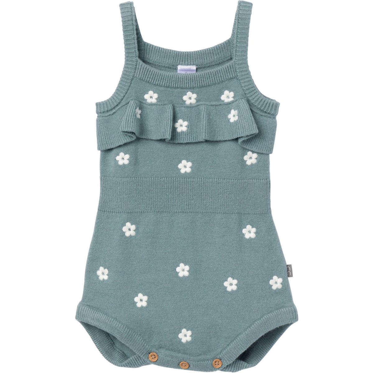 Baby Girls Teal Jersey Sunsuit-Gerber Childrenswear Wholesale