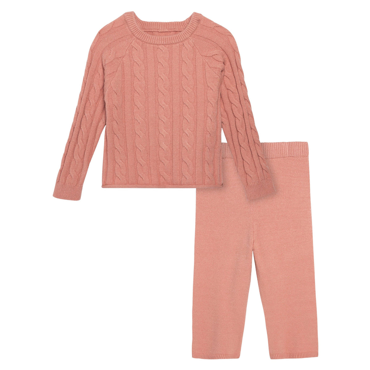 CASE of 2-Piece Toddler Girls Peach Sweater Set