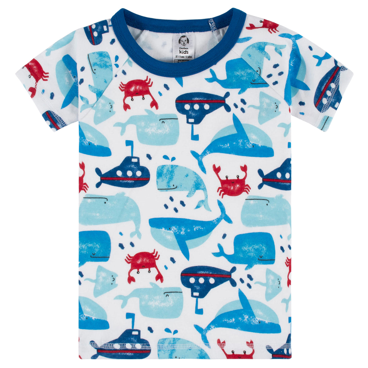 4-Piece Infant & Toddler Boys Sea Friends Snug Fit Cotton Pajamas, view 4