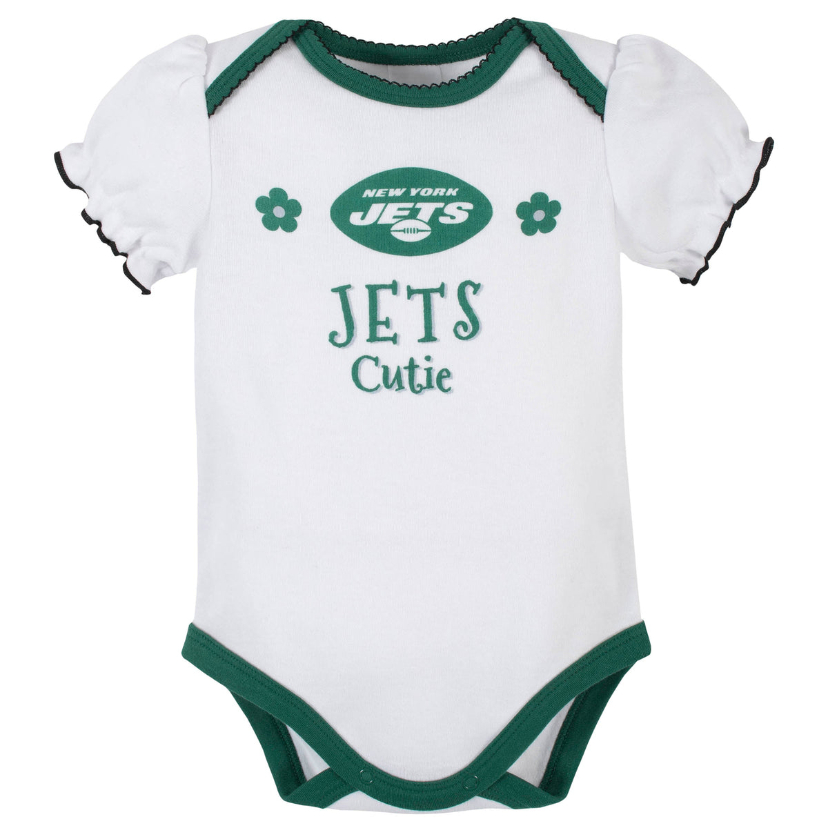 3-Pack New York Jets Short Sleeve Bodysuits, view 2