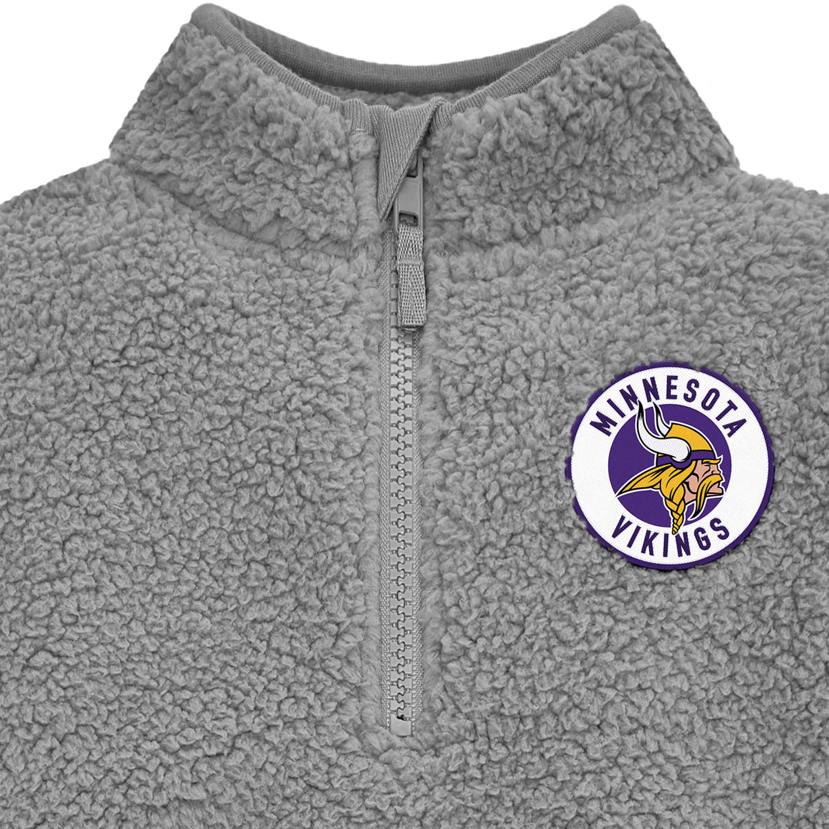 Infant & Toddler Boys Vikings 1/4 Zip Sherpa Top, view 2