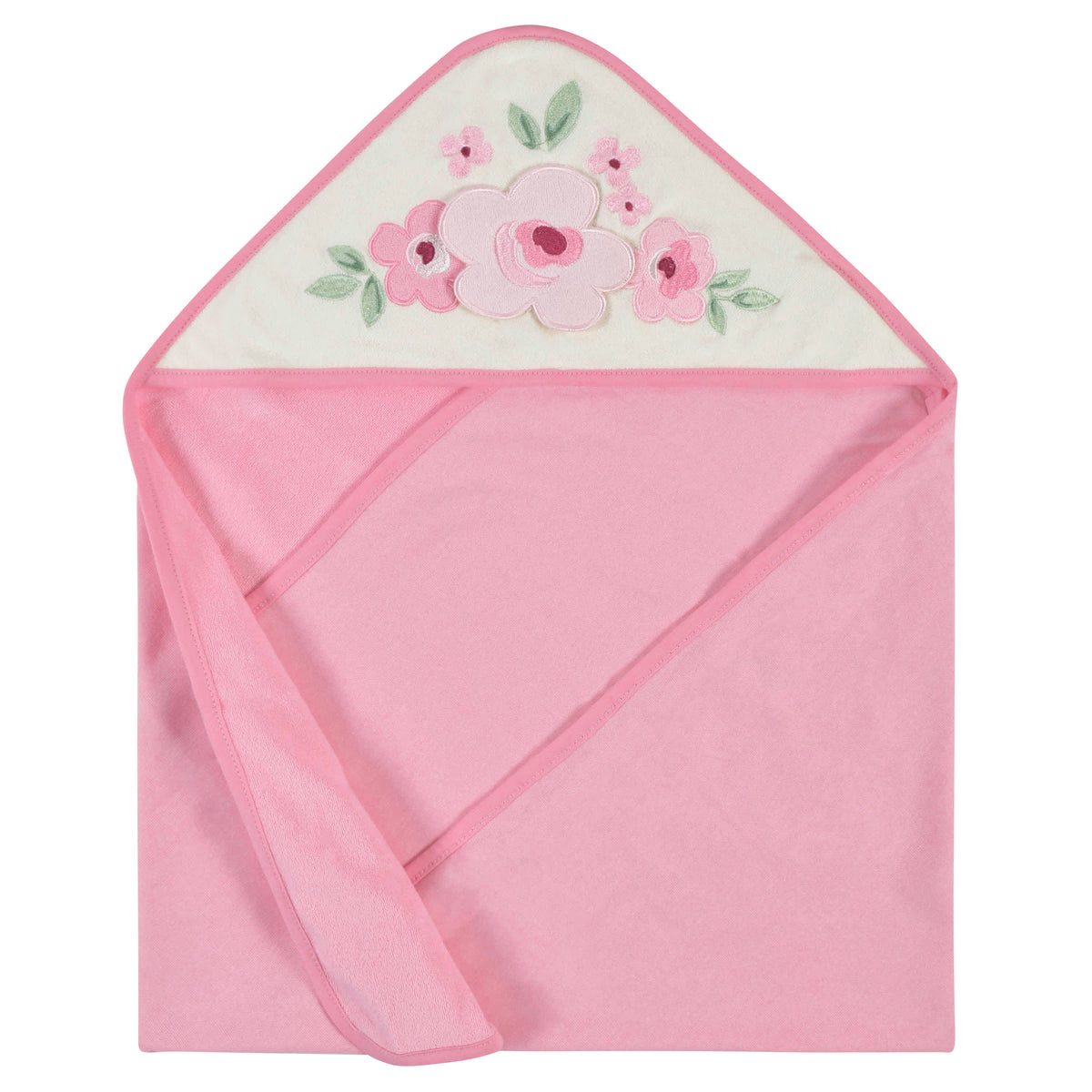 2-Pack Baby Girls Floral Hooded Towels, view 2