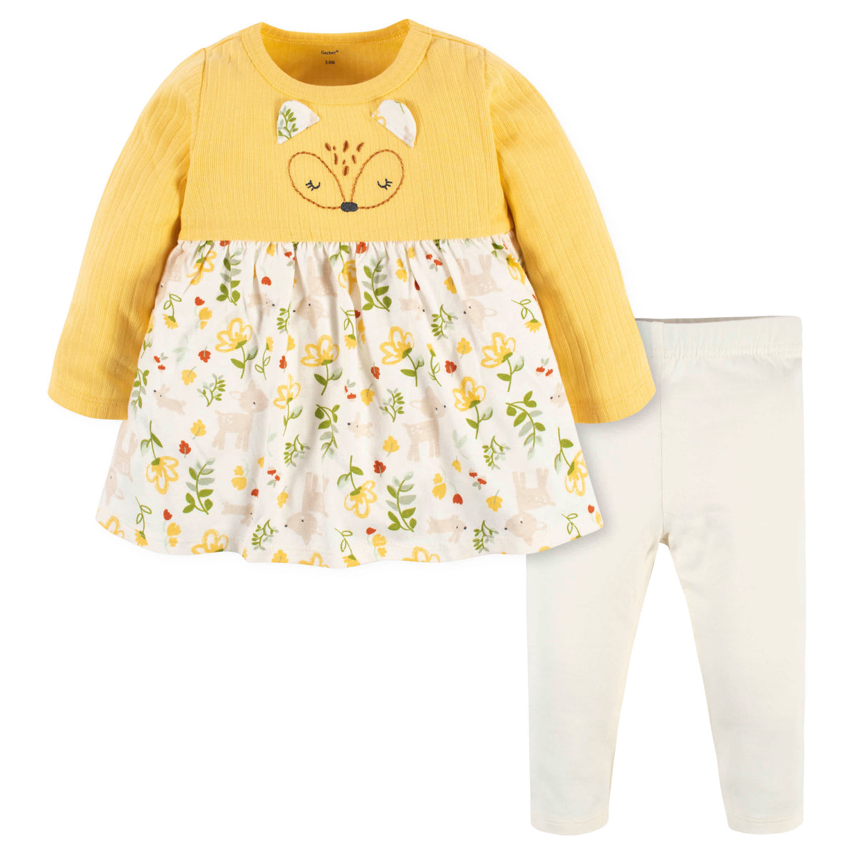 2-Piece Baby & Toddler Girls Fox Dress & Legging Set
