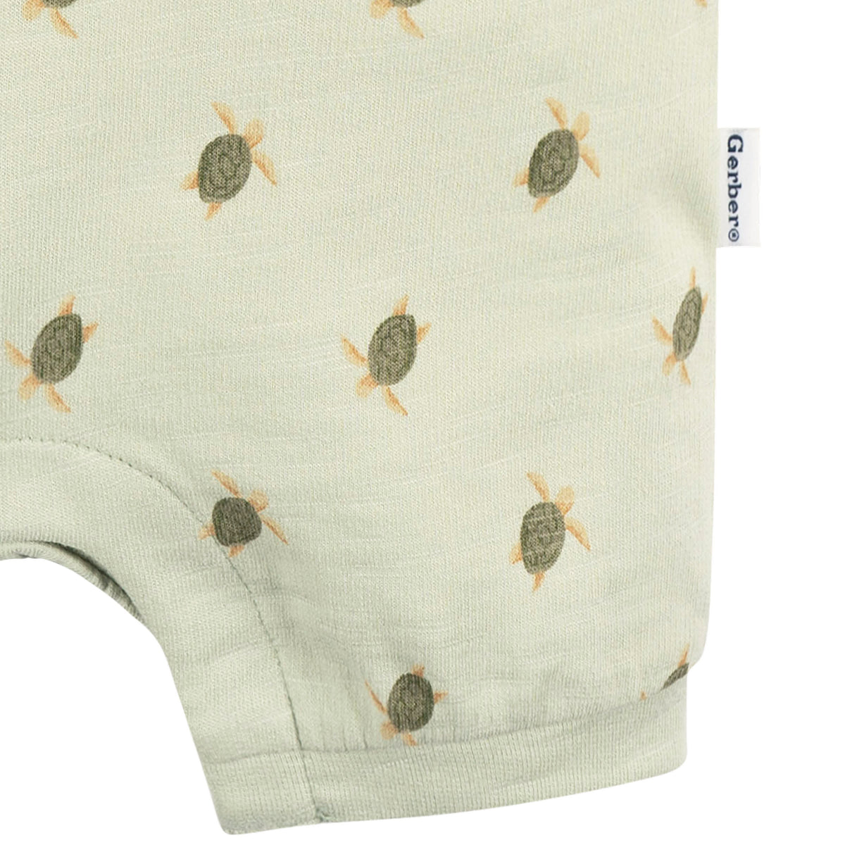 Baby Boys Turtle Collared Romper, view 3