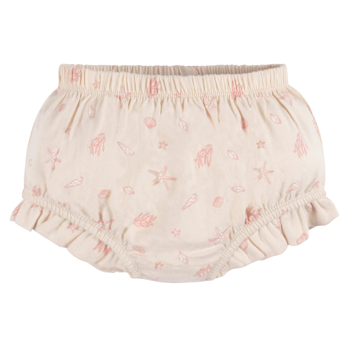 2-Piece Baby Girls Seashells Tank and Diaper Cover, view 3