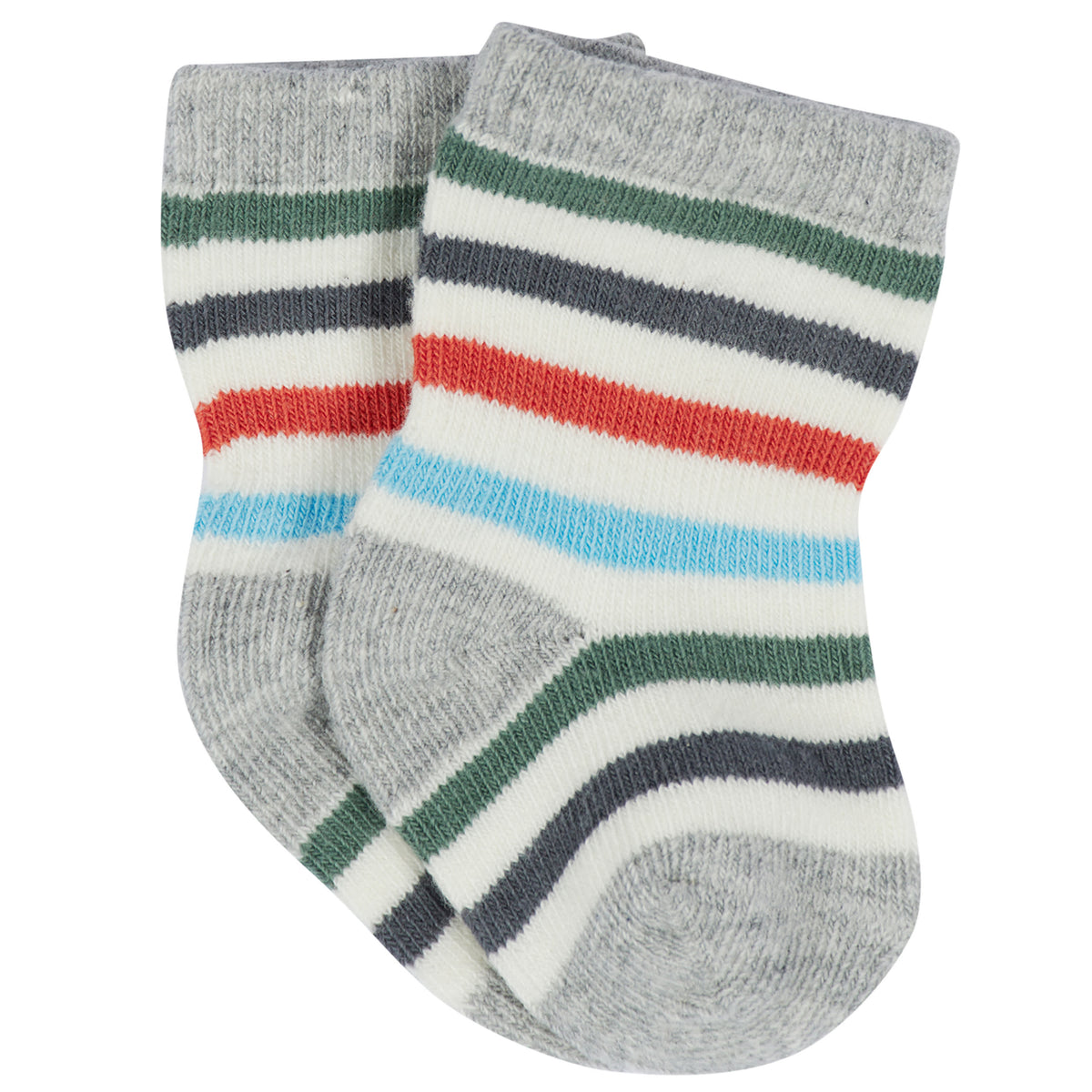 12-Pack Baby & Toddler Boys Unbearably Cute Jersey Crew Wiggle Proof Socks, view 8