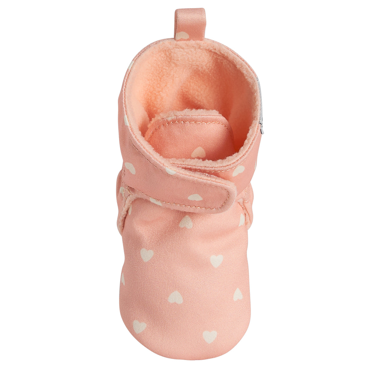 Baby Girls Pink Hearts Soft Booties, view 8