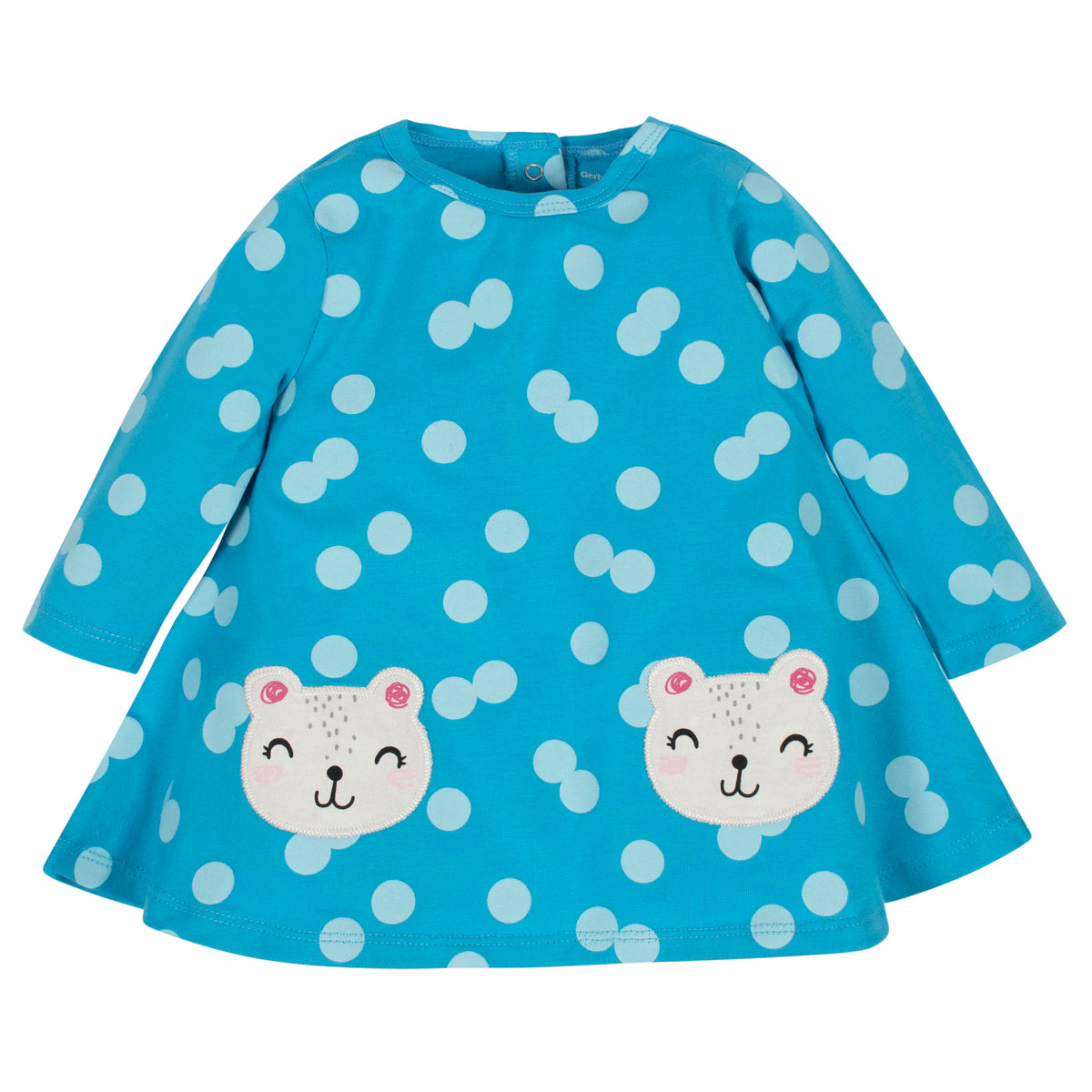 2-Piece Baby Girls Bear Dress and Legging Set, view 2