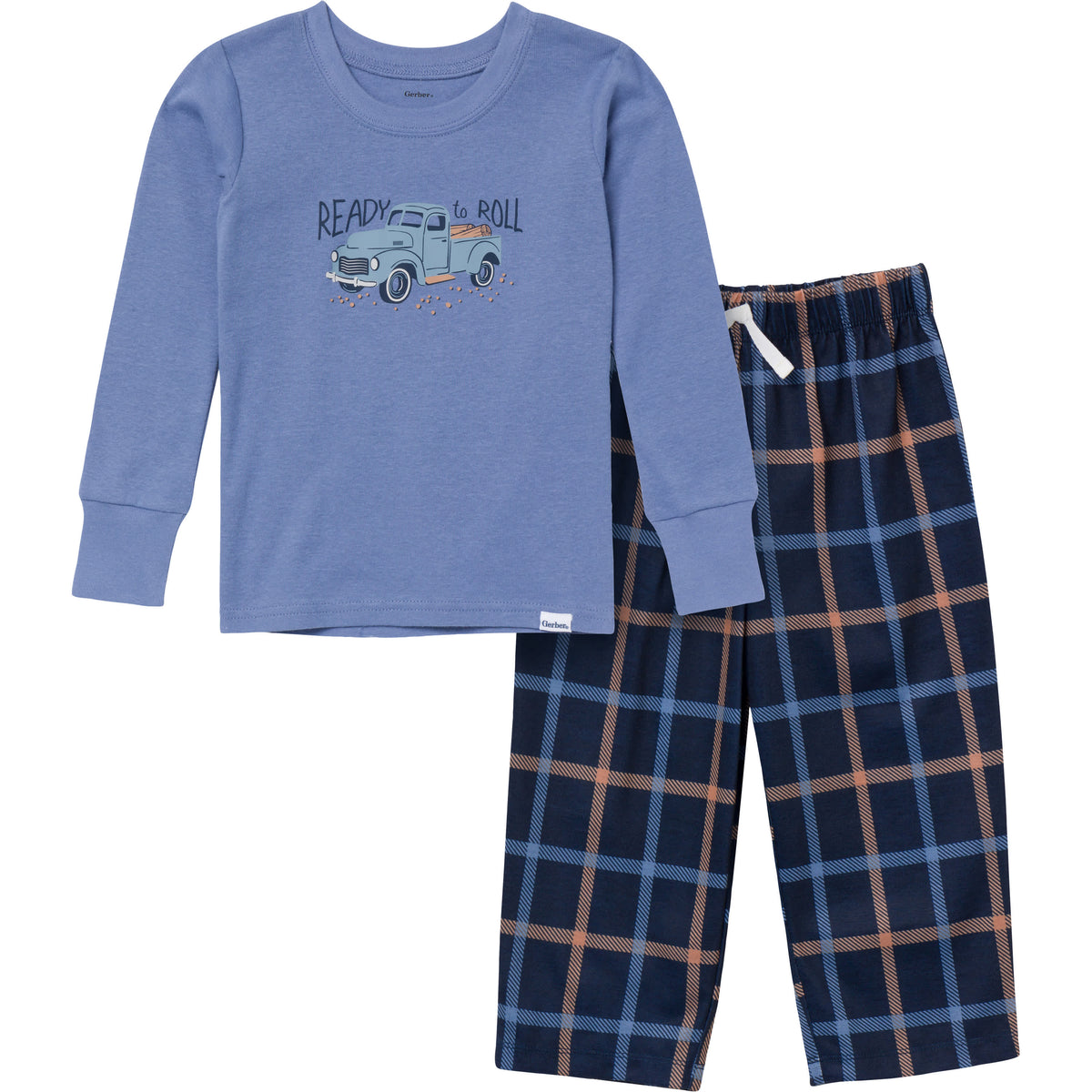 2-Piece Infant & Toddler Boys Vintage Truck Pajama Set