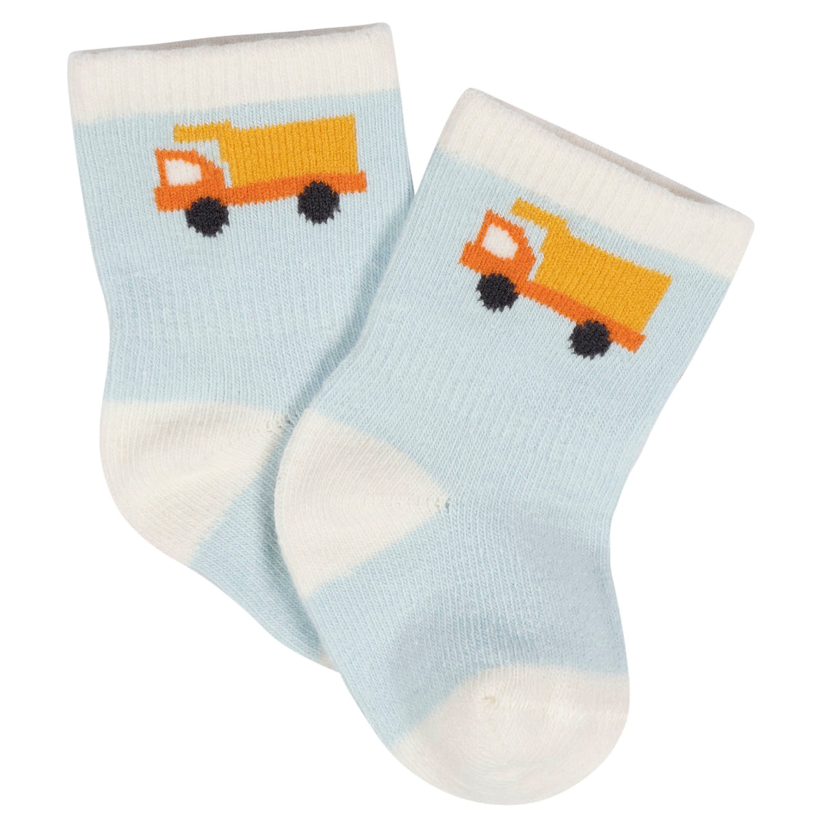 8-Pack Baby Boys Transportation Zone Jersey Wiggle Proof Socks, view 6