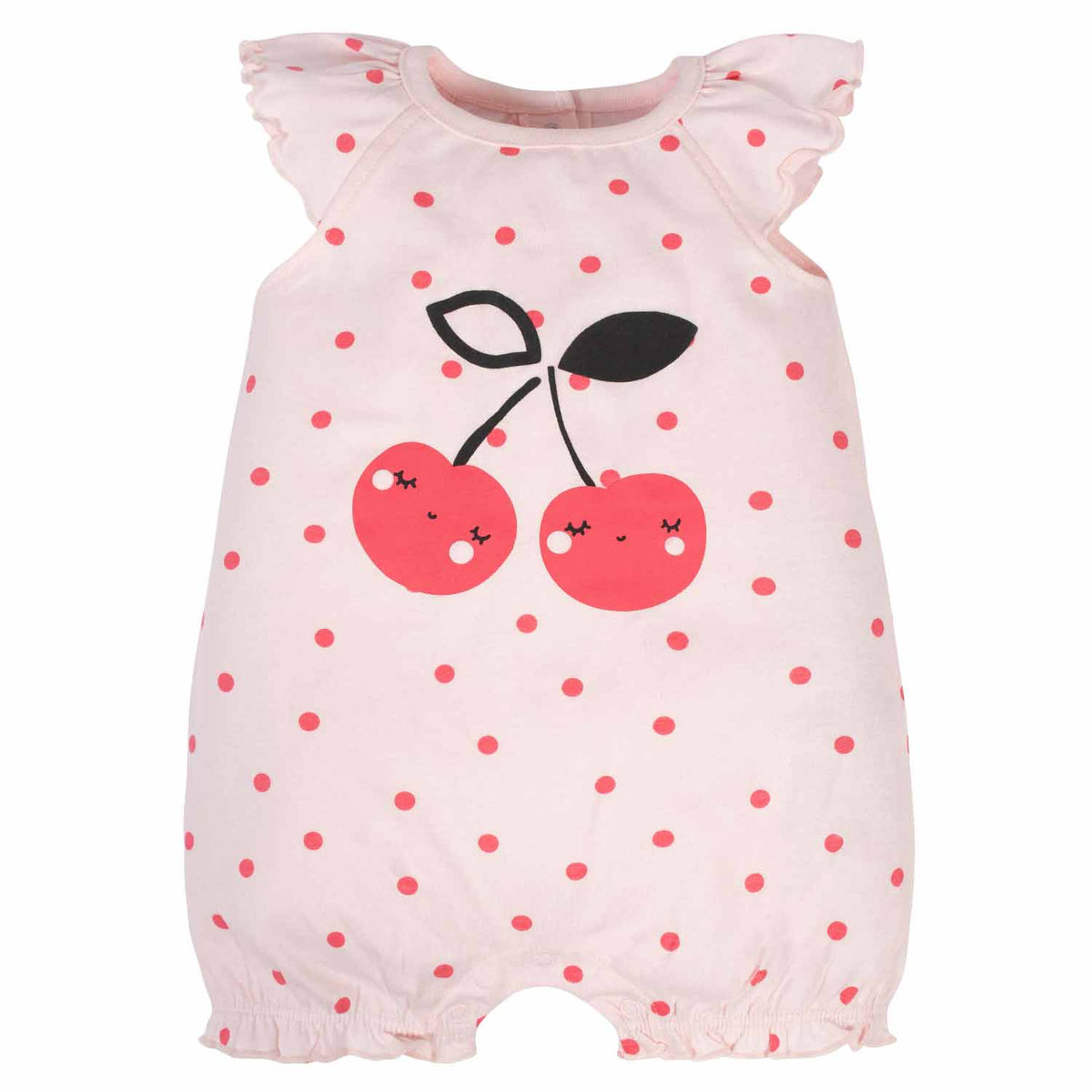 2-Pack Baby and Toddler Girls Cherry Kisses Rompers, view 4