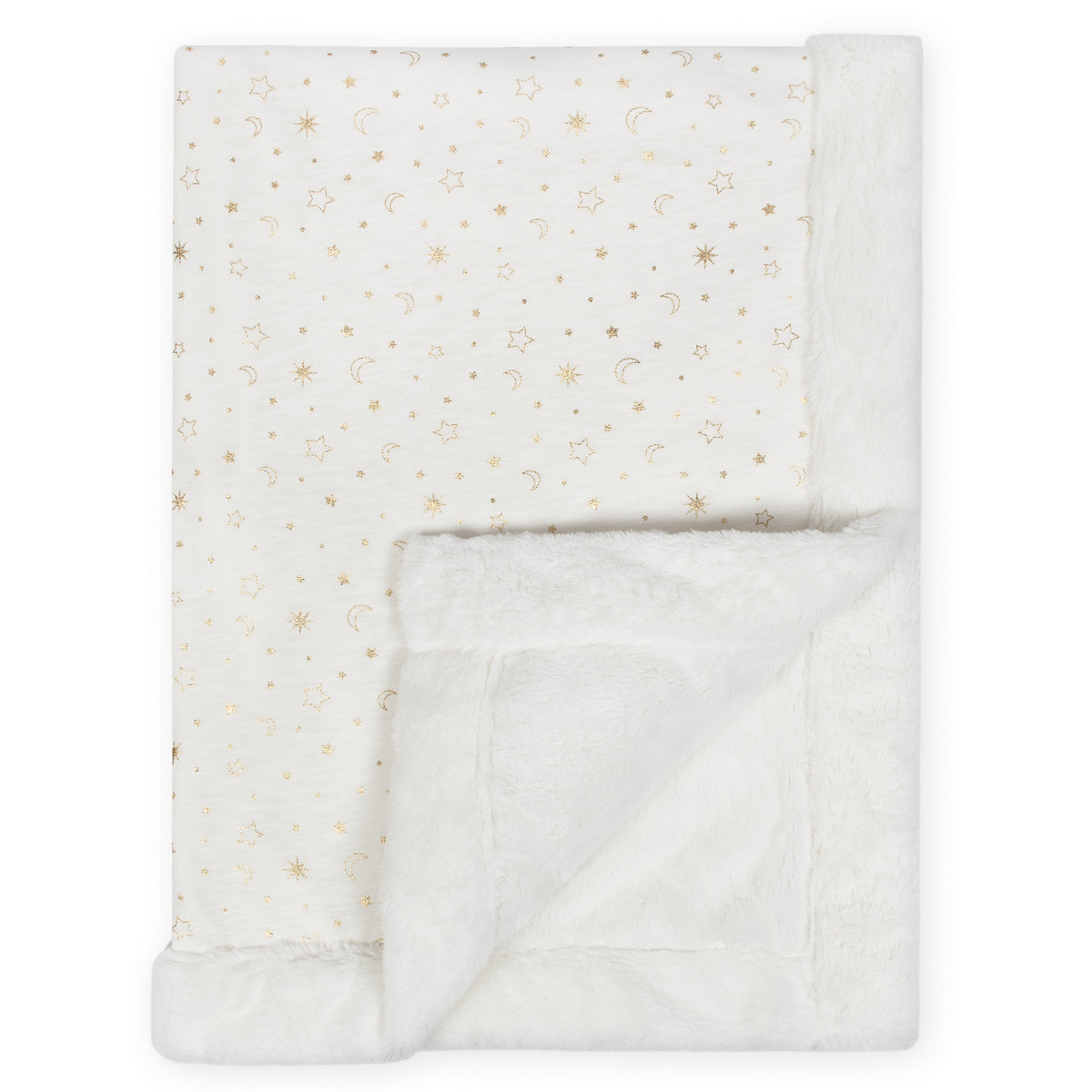 Just Born Baby Girls White Sherpa Blanket