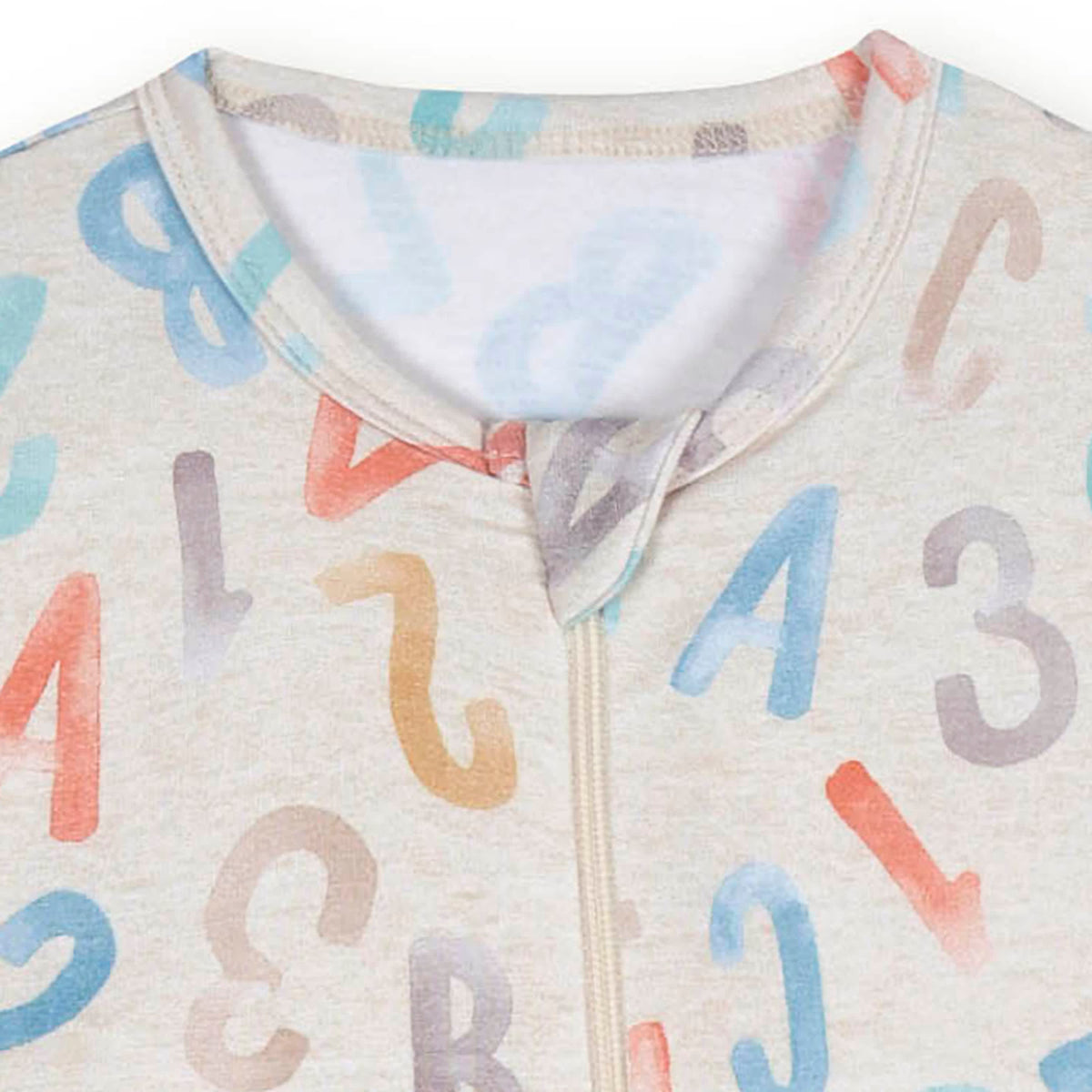 Baby & Toddler Alphabet Soup Buttery Soft Viscose Made from Eucalyptus Snug Fit Footed Pajamas, view 3