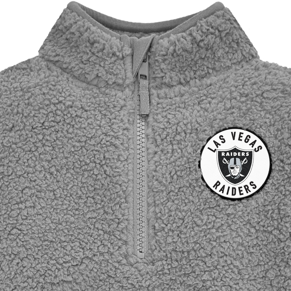 Infant & Toddler Boys Raiders 1/4 Zip Sherpa Top, view 2