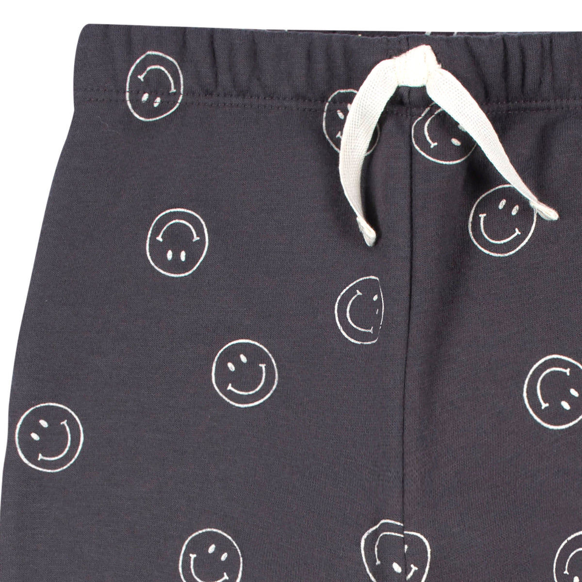 2-Piece Infant and Toddler Boys Charcoal Smiley Sweatshirt & Pant Set, view 4