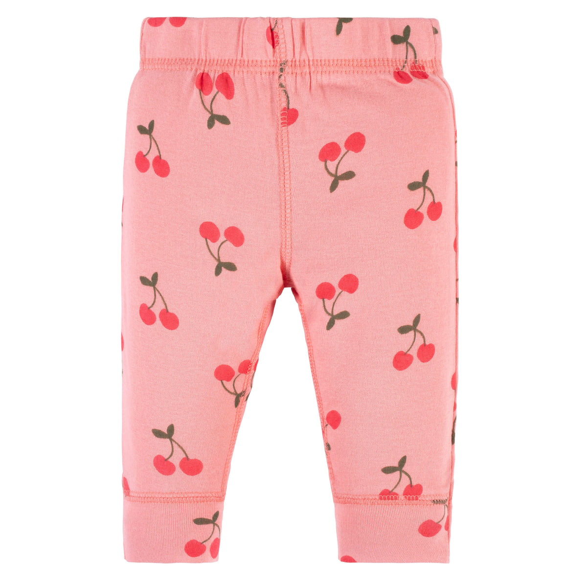 3-Piece Baby Girls Cherry Kisses Short Sleeve Onesies Bodysuits & Pants Set, view 2