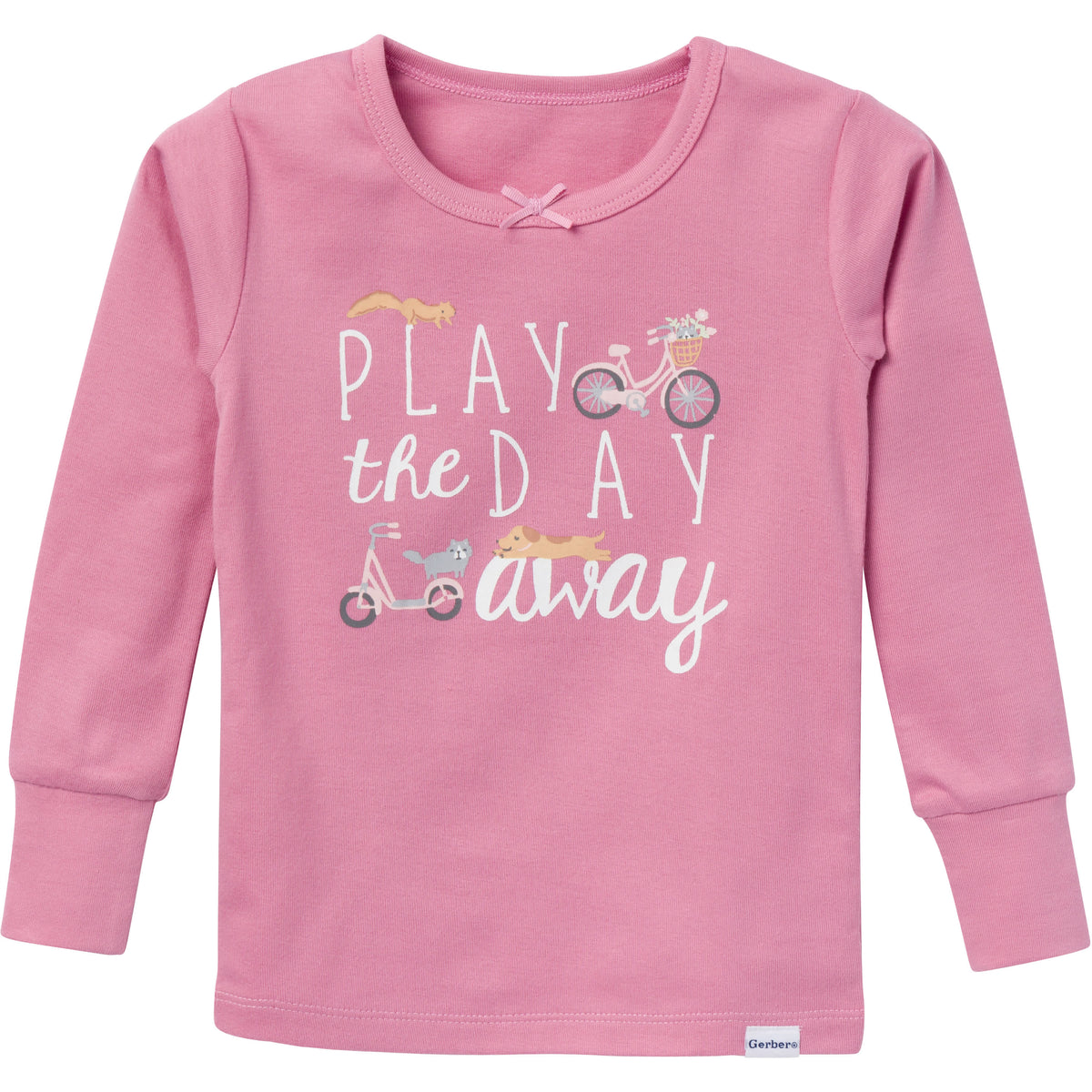 2-Piece Infant & Toddler Girls Playground Long Sleeve Pajama Set, view 2