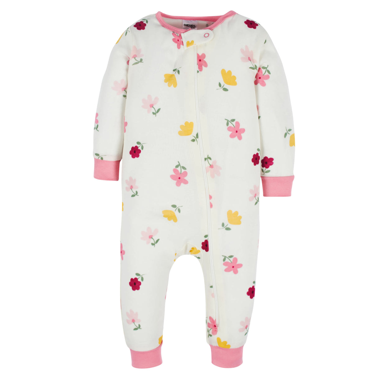 3-Pack Baby & Toddler Girls Floral Fox Snug Fit Footless Pajamas, view 6