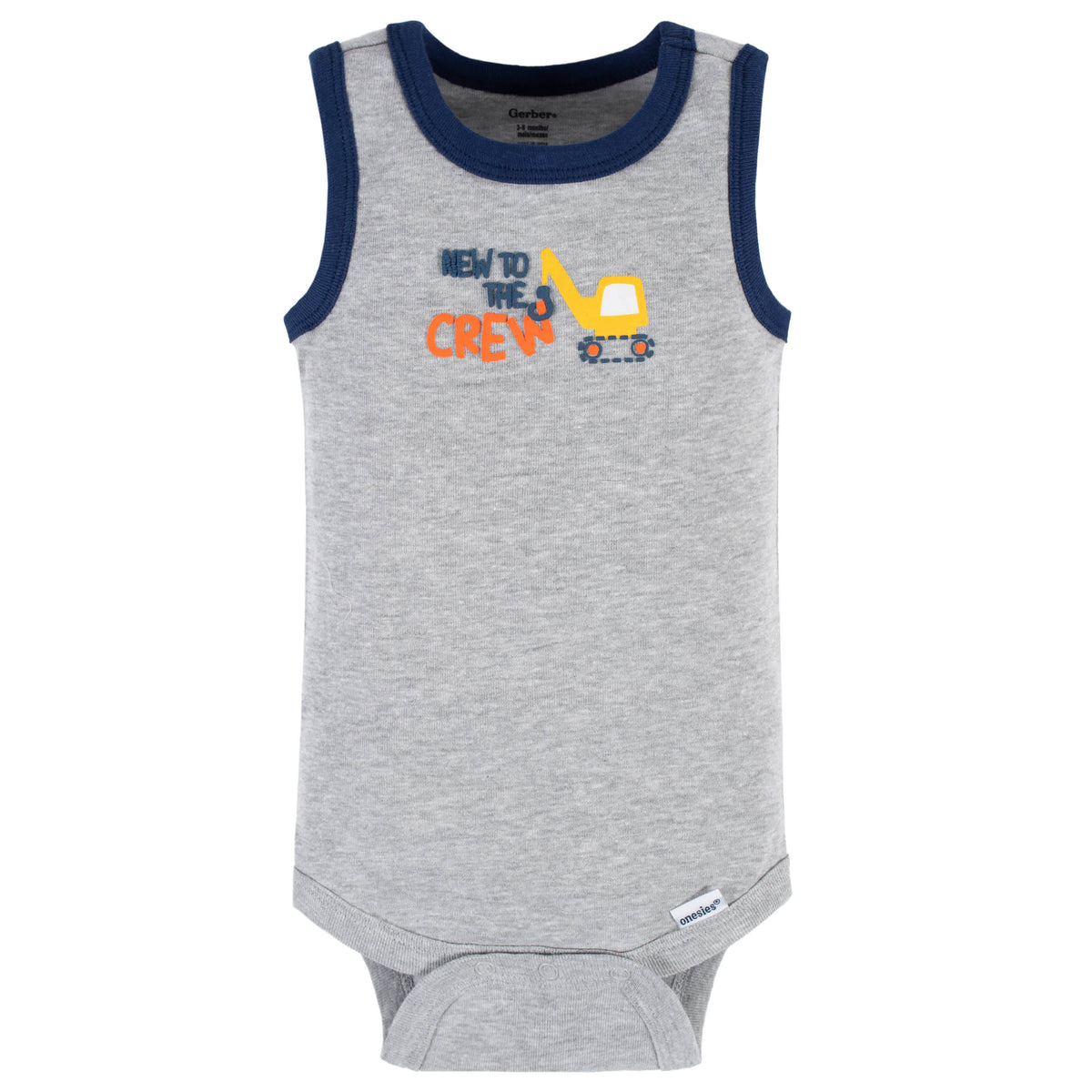 4-Pack Baby Boys Big Digger Tank Onesies Bodysuits, view 2