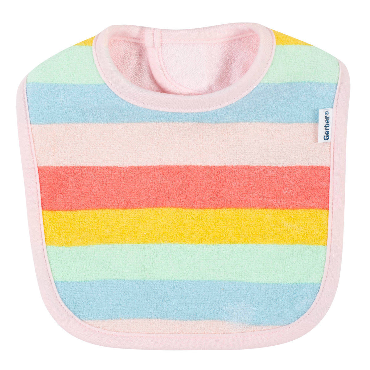 4-Pack Baby Girls Rainbow Dribbler Bibs, view 2