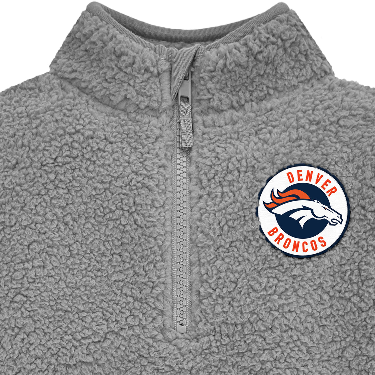 Infant & Toddler Boys Broncos 1/4 Zip Sherpa Top, view 2