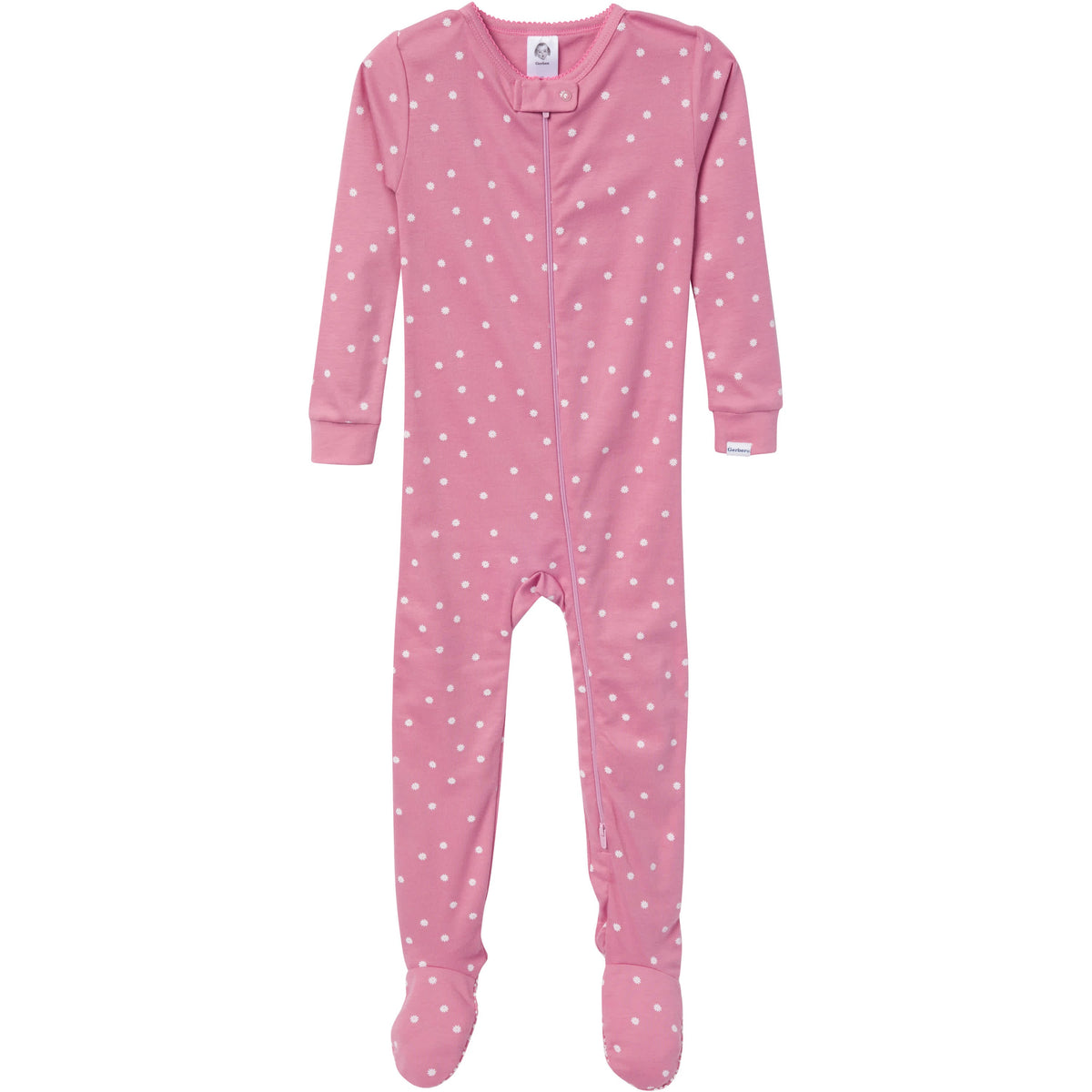 4-Pack Baby & Toddler Girls Dogs Snug-Fitting Footed Pajamas, view 6