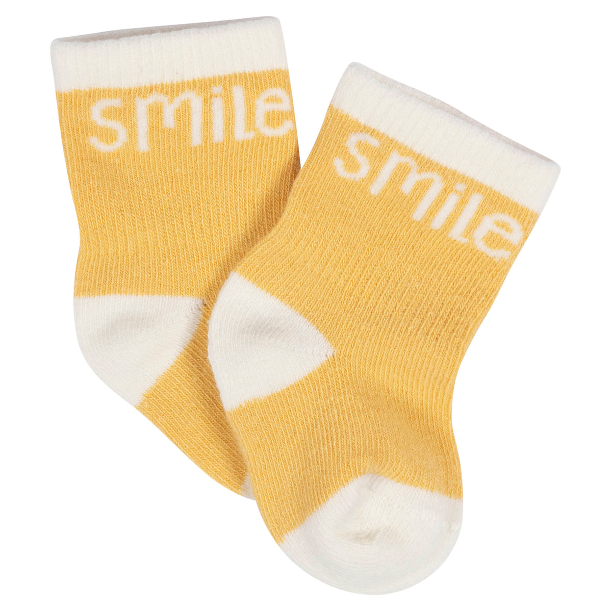 8-Pack Baby Girls Golden Floral Jersey Wiggle Proof Socks, view 7
