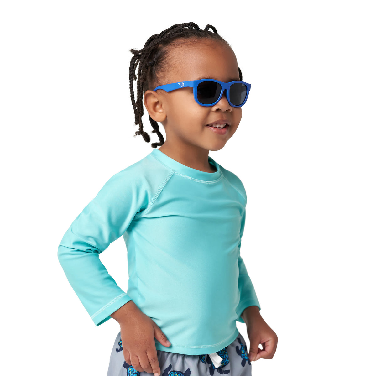 Baby & Toddler Neutral Aqua Rashguard, view 3
