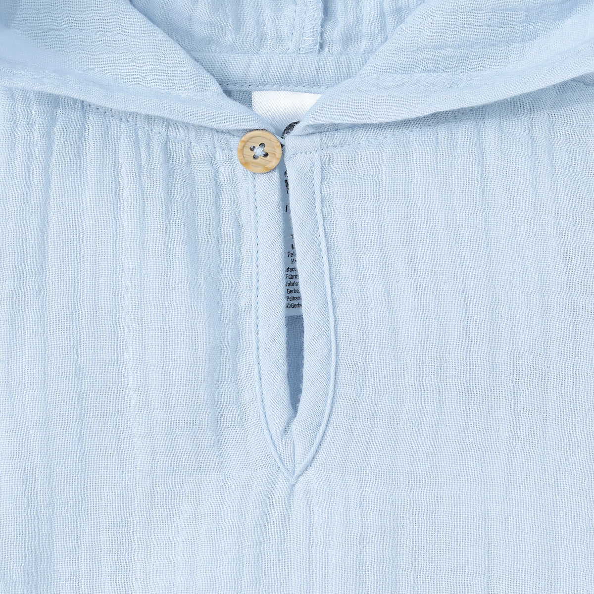 Infant & Toddler Blue Gauze Hoodie, view 2