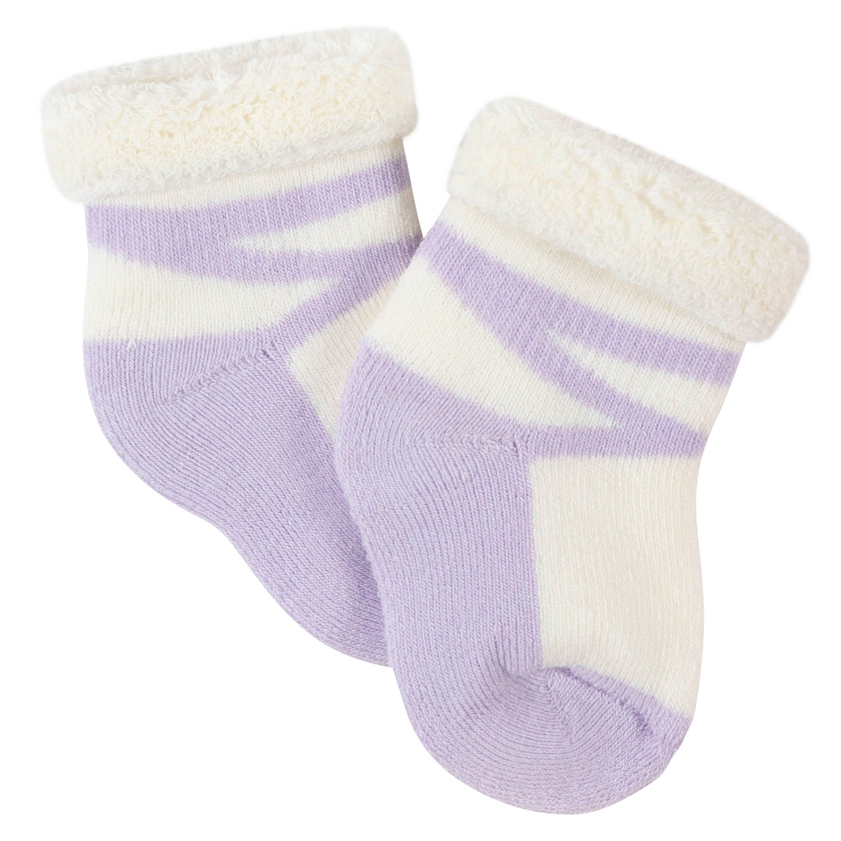 6-Pack Baby Girls Bunny Ballerina Wiggle-Proof Terry Bootie Socks, view 2
