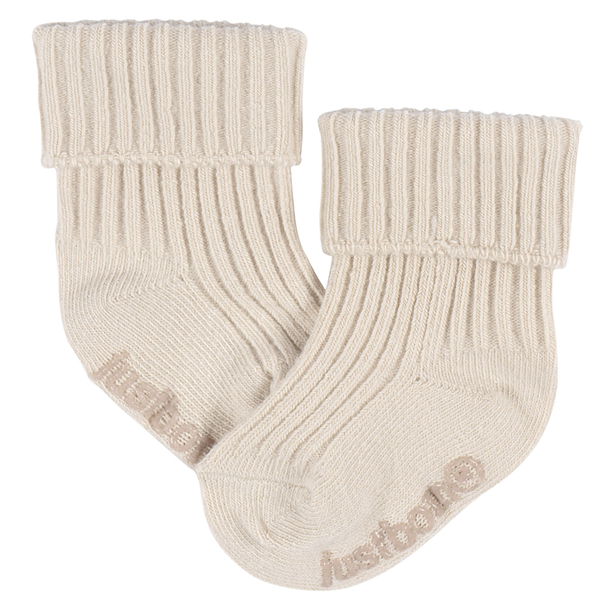 6-Pack Baby Neutral Tan Rolled Cuff Ribbed Socks, view 3