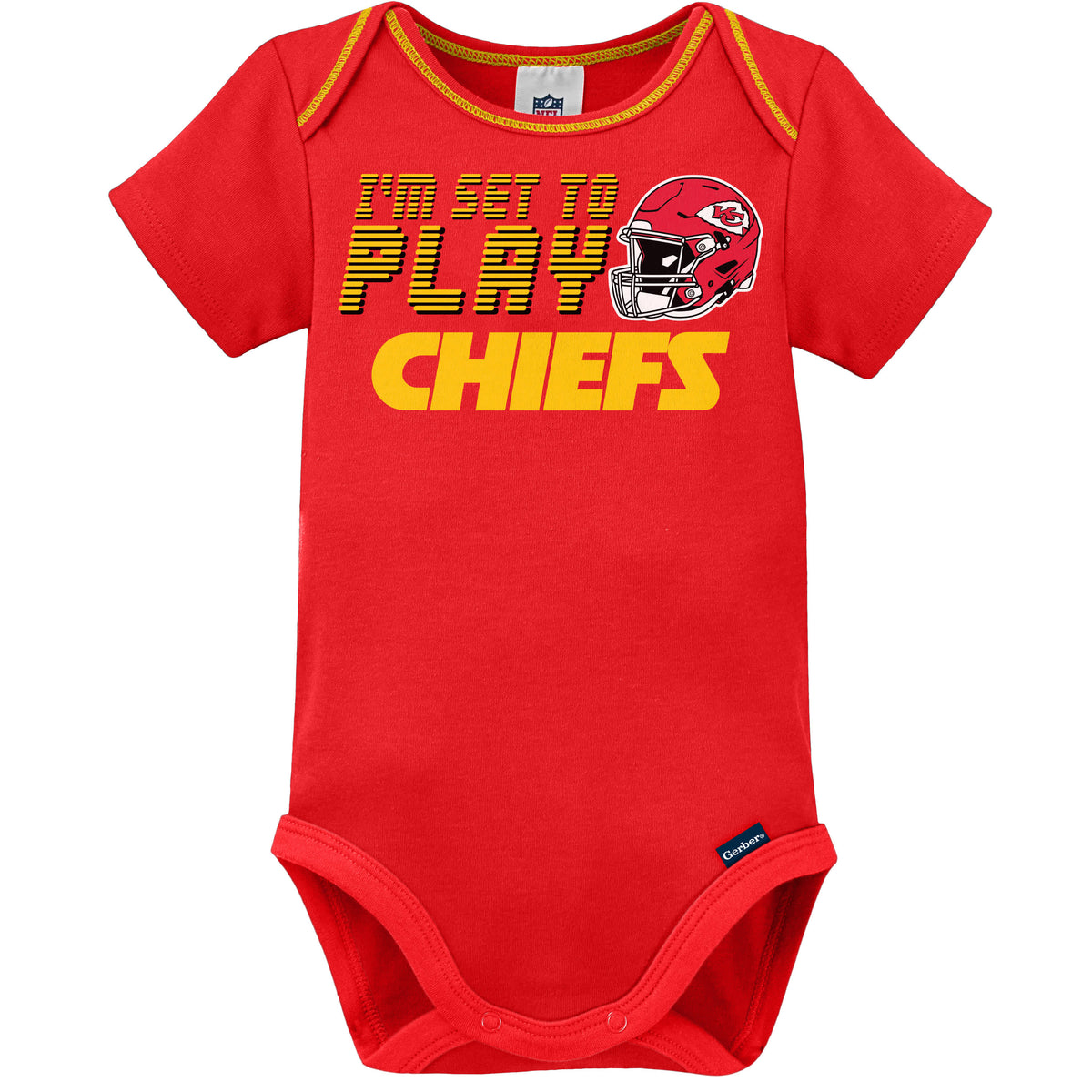 3-Piece Baby Boys Kansas City Chiefs Bodysuit, Sleep 'N Play & Cap Set, view 3