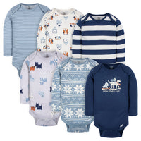 6-Pack Baby Boys Snow Much Fun Long Sleeve Onesies® Bodysuits