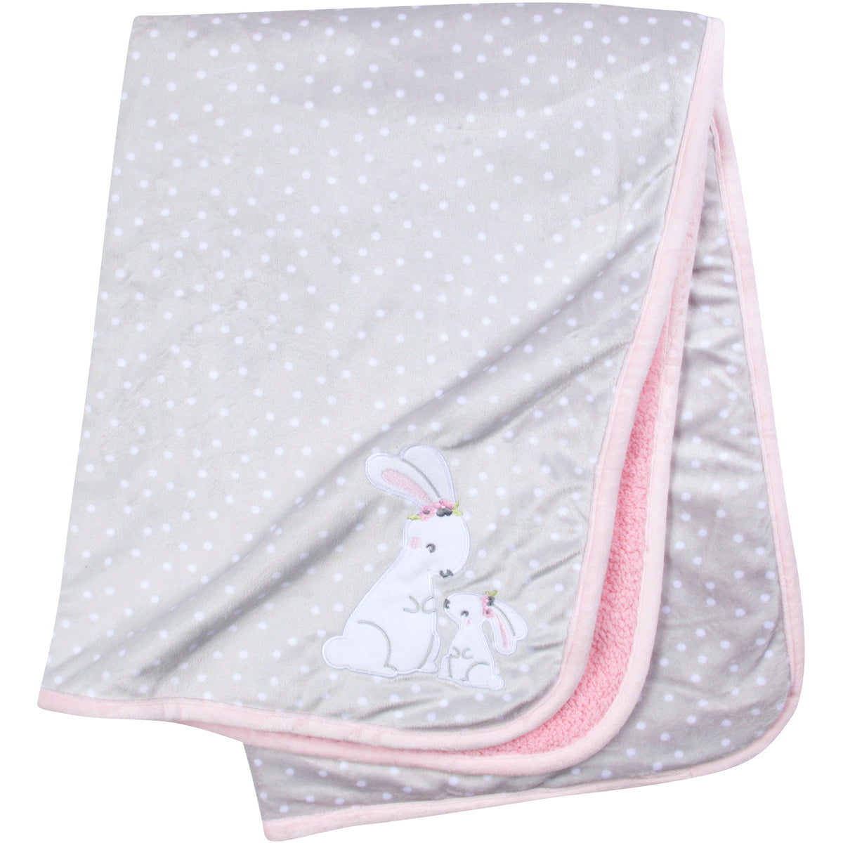Baby Girls Mommy & Me Bunny Plush Blanket