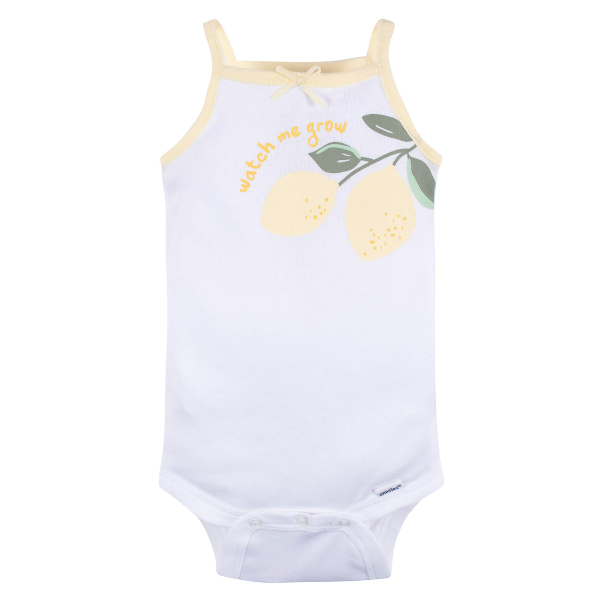 4-Pack Baby Girls Little Lemon Sleeveless Onesies Bodysuits, view 6