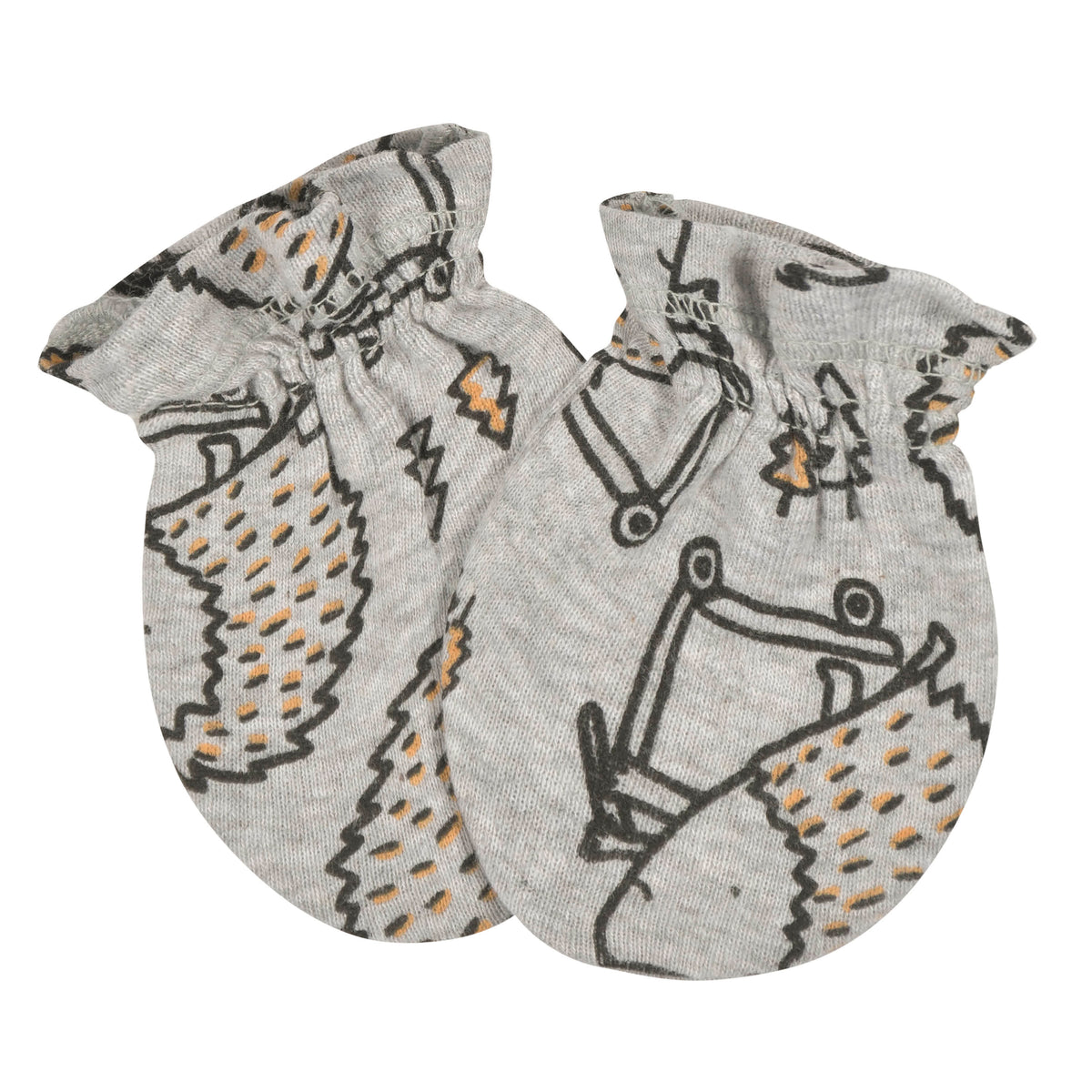 3-Pack Baby Boys Hedgehog No Scratch Mittens, view 4