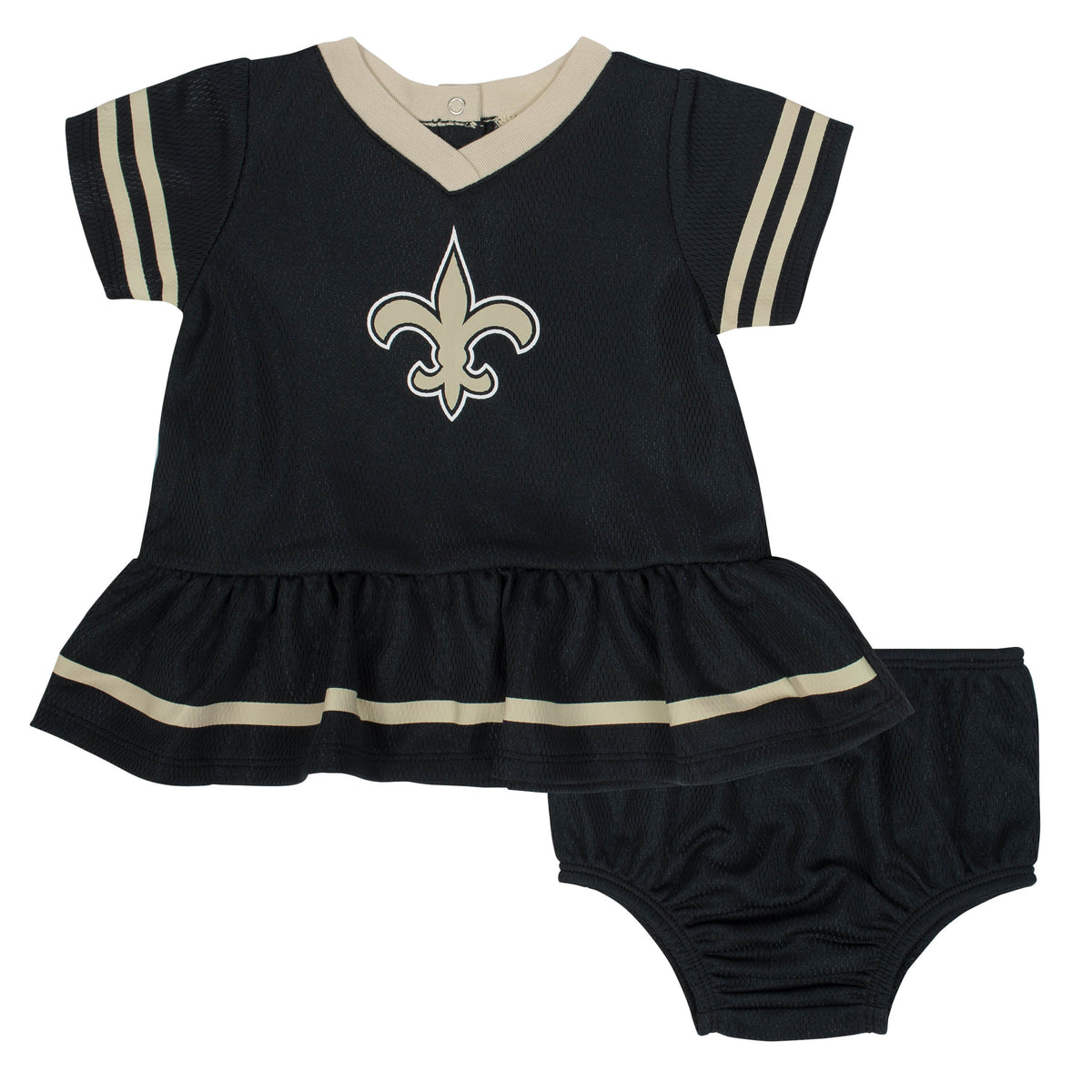 2-Piece New Orleans Saints Dress and Diaper Cover Set
