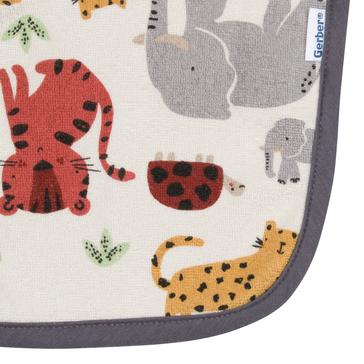 4-Pack Baby Boys Safari Dribbler Bibs, view 3