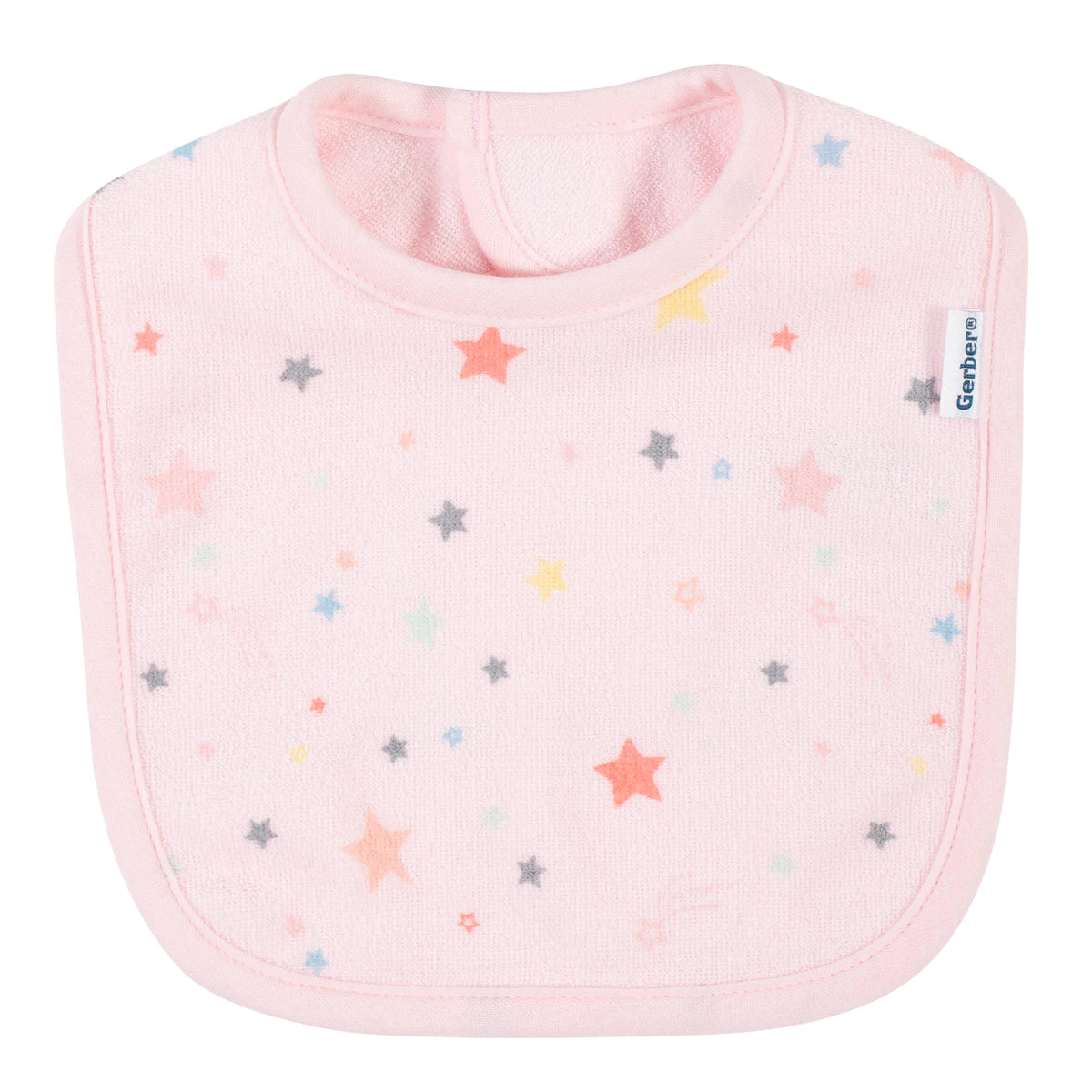 4-Pack Baby Girls Rainbow Dribbler Bibs, view 5