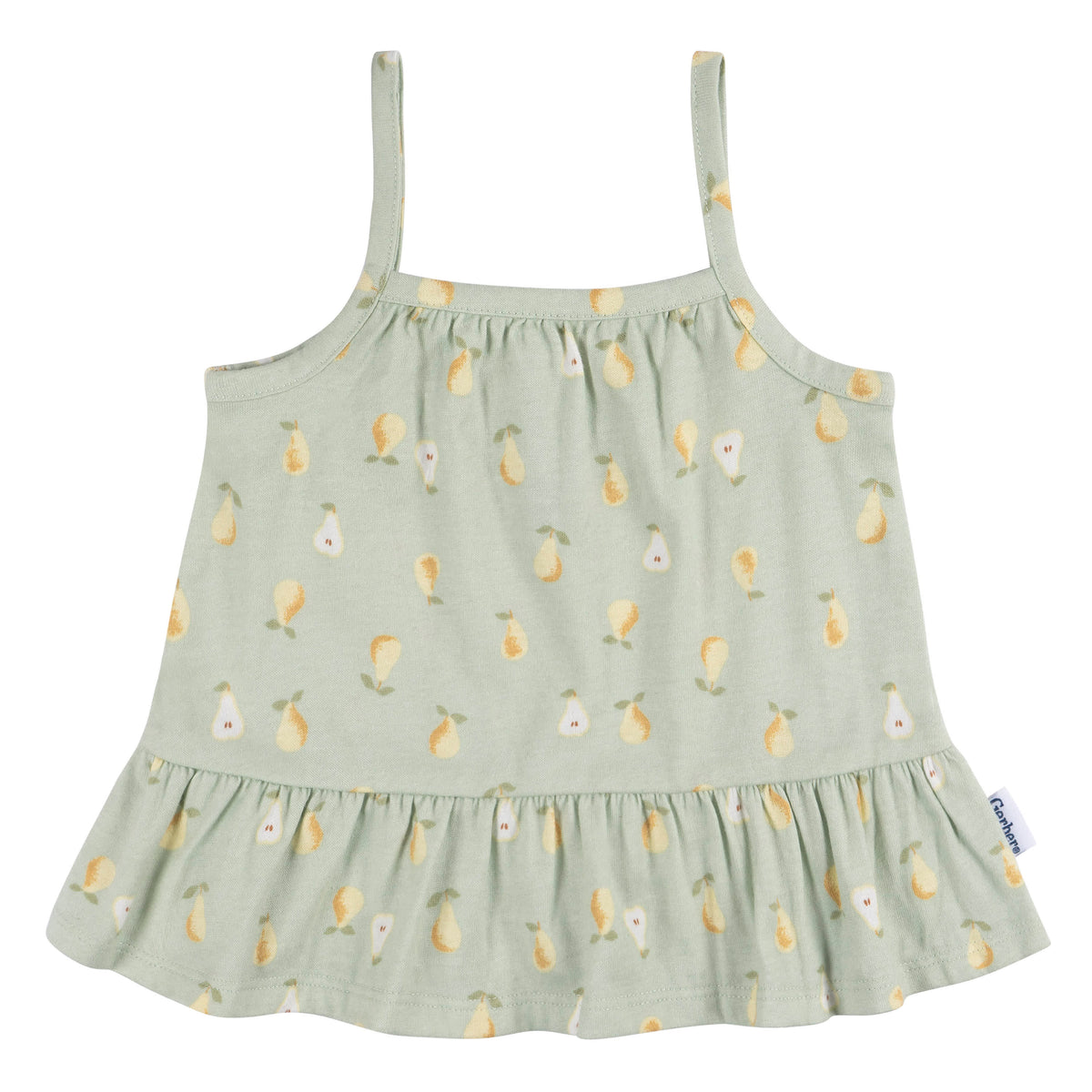 2-Piece Baby Girls Pears Tank and Diaper Cover, view 2