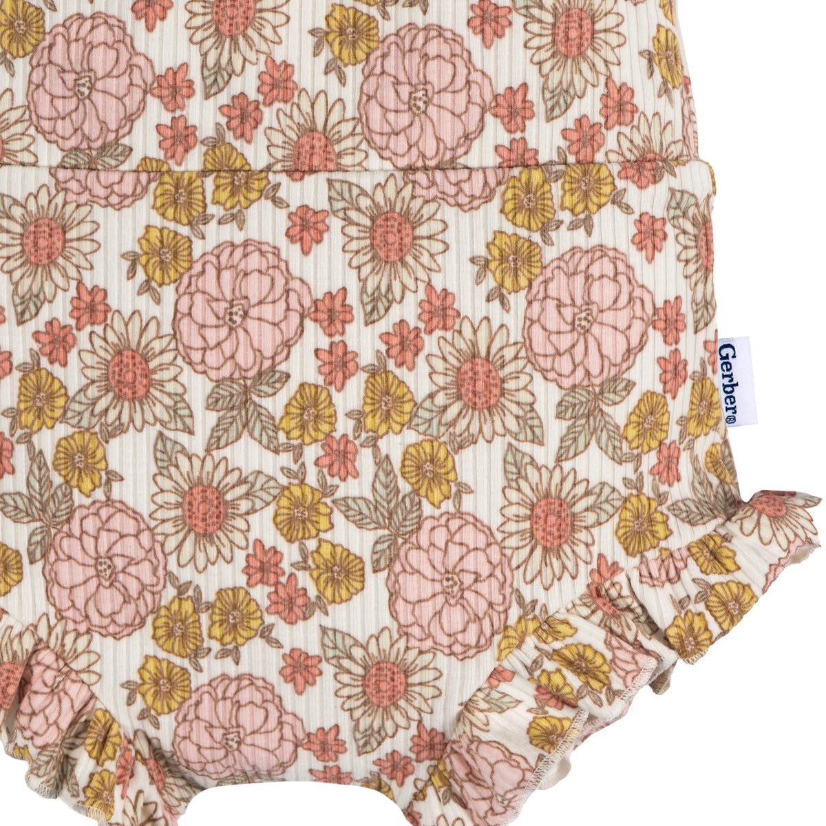 3-Pack Baby Girls Garden/Pink/Brown Bubble Short, view 7