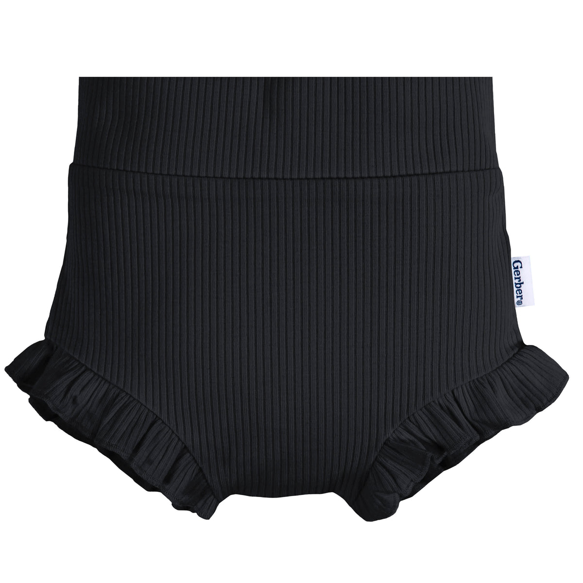 3-Pack Baby Girls White/Grey Heather/Black Bubble Short, view 2