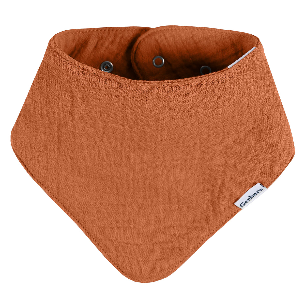 10-Pack Baby Neutral Multi Browns Muslin Bandana Bib, view 8