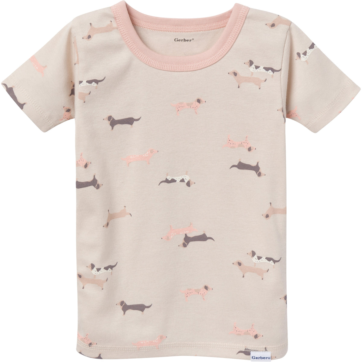 4-Piece Infant & Toddler Neutral Dog Pajamas Set, view 4