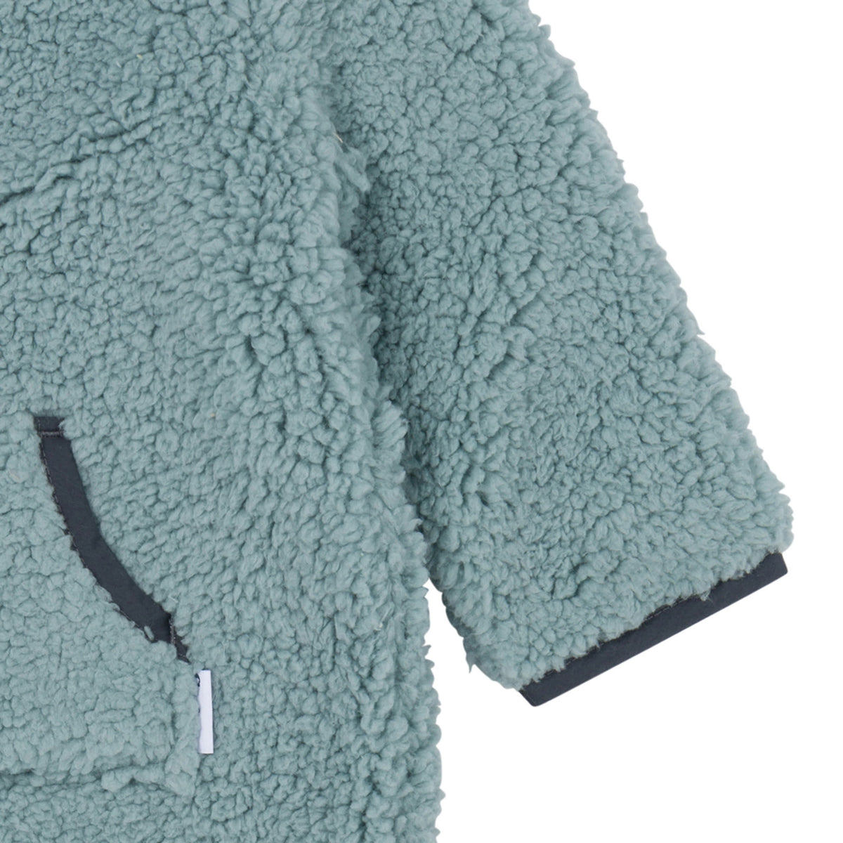 Baby Boys Medium Blue Fleece Romper, view 4
