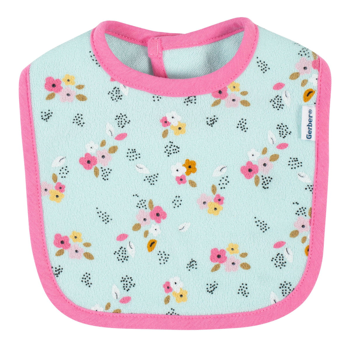 4-Pack Baby Girls Fox Dribbler Bibs, view 5