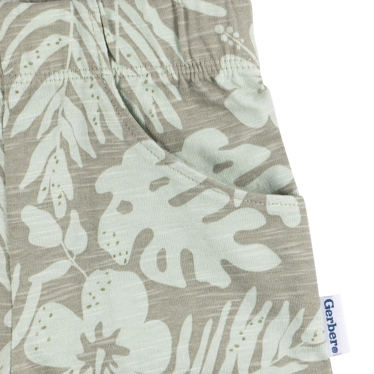 2-Piece Baby Boys Tropical Leaves T-Shirt and Shorts, view 5